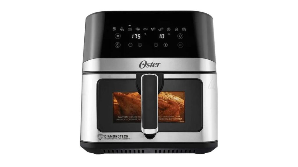 Modelo Air Fryer Oster 8L do ranking Top 7 melhores Air Fryers de 2026